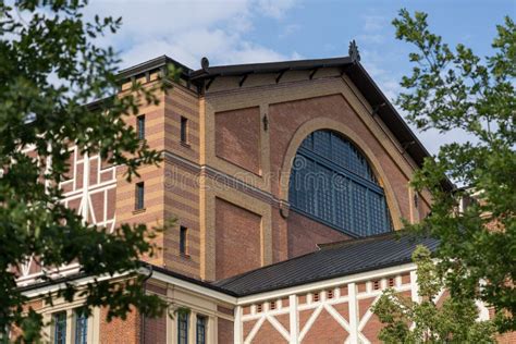 Detail Shot of the Famous Bayreuth Wagner Festival Theatre from the Side. Stock Photo - Image of ...