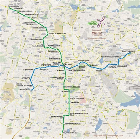 Bangalore Metro Route Map