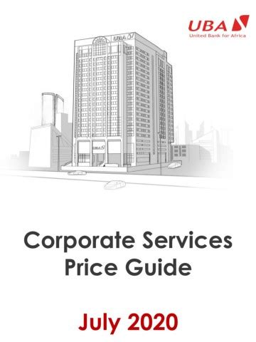Corporate Services - Price Guide v1