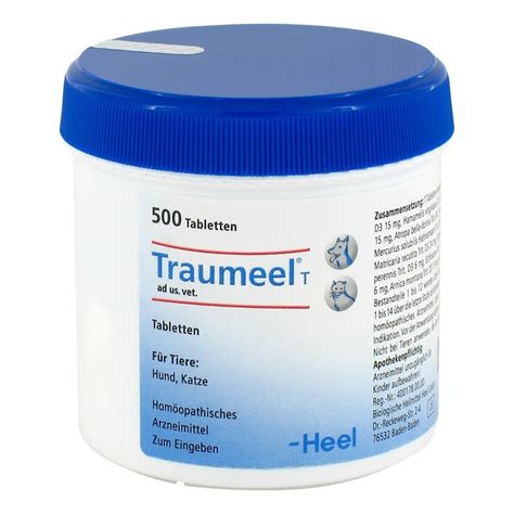 Traumeel T Tabletten (Tablets) für Hunde/Katzen (for Cats/Dogs) 500st - Worldwide Shipping ...