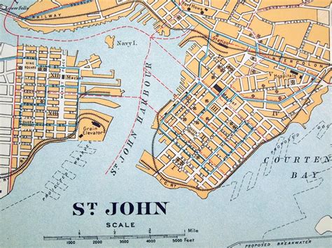 St john, City map, Saint john new brunswick