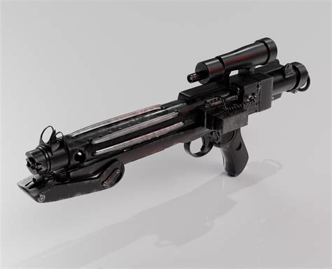 Black Krrsantan Wookie Rifle Sniper Blaster Rifle from The Mandalorian Bad Batch Star Wars 3d ...