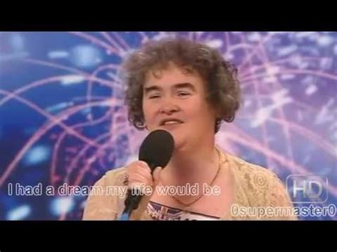 Susan Boyle - i Dreamed a DREAm | BLAST FROM THE PAST | Pinterest | Les miserables, Songs and ...