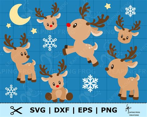 Rudolph SVG. PNG. Cricut Cut Files Layered Files. Silhouette. - Etsy