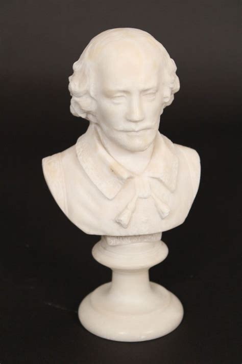 Carved alabaster bust of William Shakespeare - Nicholson Antiques