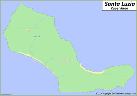 Map of Santa Luzia Island | Cape Verde