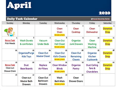 printable daily task schedule for homeschooling and chores - printable ...