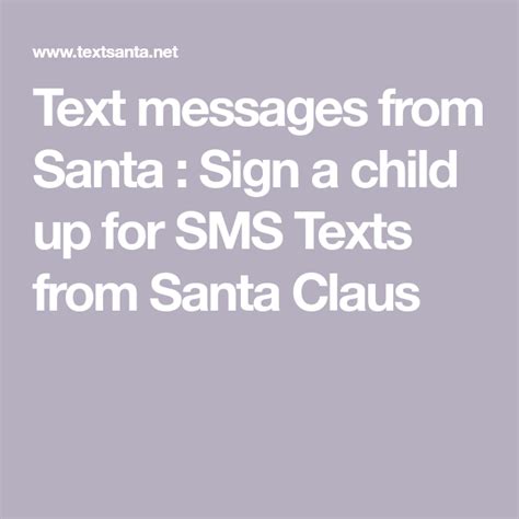 Text messages from Santa : Sign a child up for SMS Texts from Santa Claus | Message from santa ...