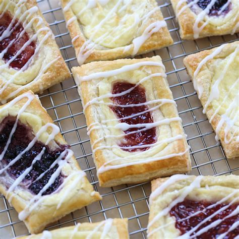 Easy Puff Pastry Cream Cheese and Berry Danishes - Our Best Bites