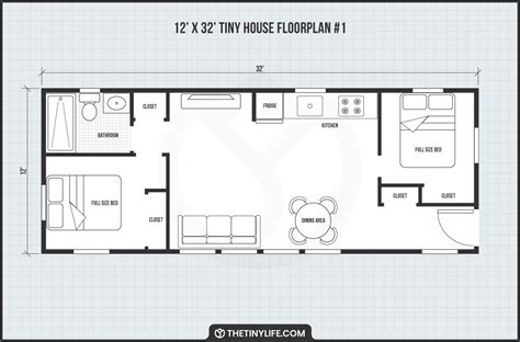 12 x 32 Tiny Home Designs, Floorplans, Costs And More - The Tiny Life