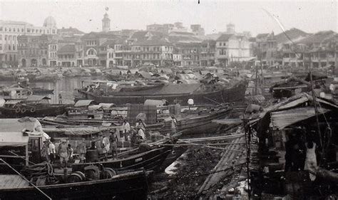 Boat Quay, Singapore. (enlarged detail) | Singapore sights, History of ...