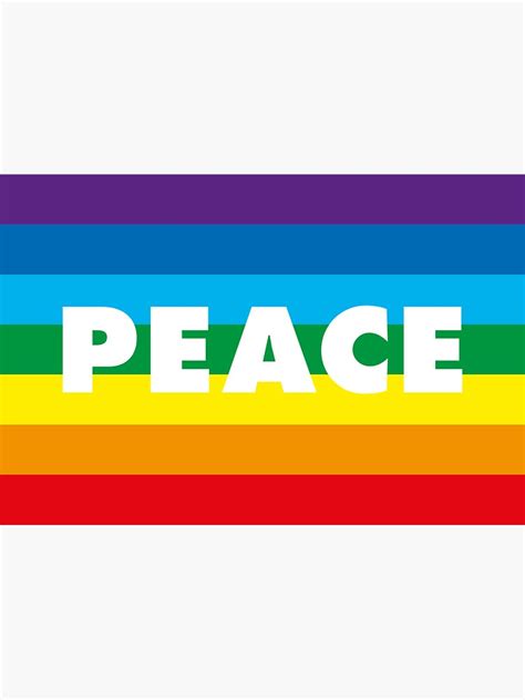 "PEACE Rainbow Flag" Sticker by alpharelic | Redbubble