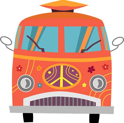 Hippie bus clipart. Free download transparent .PNG | Creazilla