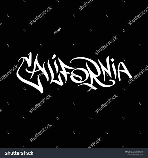 California Graffiti Style Lettering Design Stock Vector (Royalty Free) 2128910276