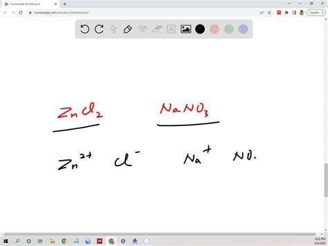 SOLVED: Does a reaction occur with zinc chloride and sodium nitrate and the formula