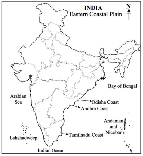 Eastern Coastal Plains Of India Map