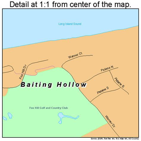 Baiting Hollow New York Street Map 3604055