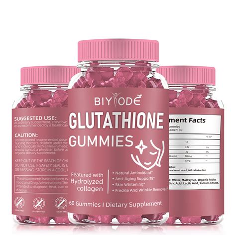 BIYODE Glutathione Collagen Gummies for Dark Spot, 60 Pieces/Bottle Ko