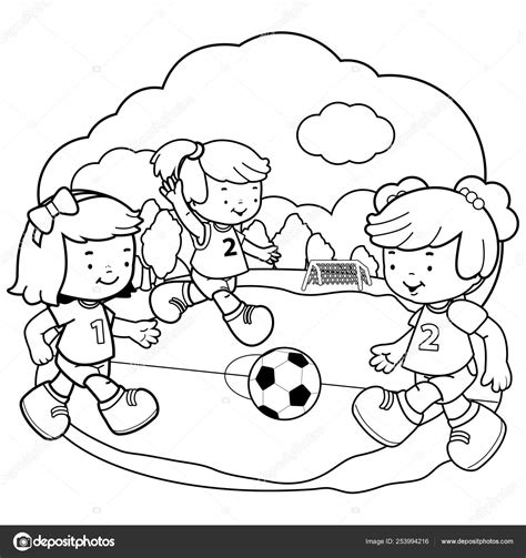 Dibujos Animados De Ninos Jugando Futbol Para Colorear 29 Images | Porn ...