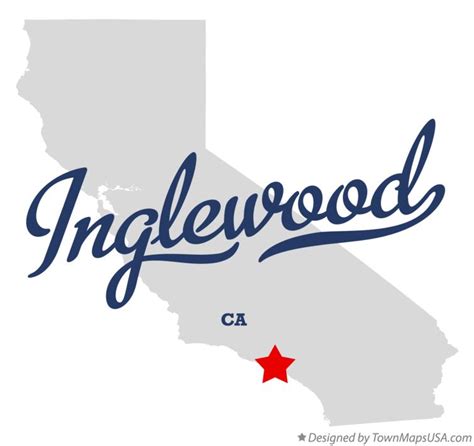 Map of Inglewood, CA, California