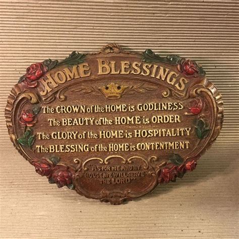 Home Decor, Blessings, Home Blessings, Wall Plaque, 1950s, Blessing, Josh. 24:15, Home, Wood ...