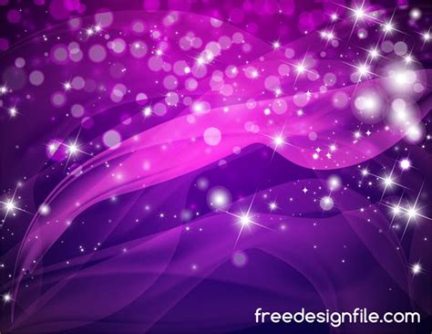 Purple abstract background with shining stars vector 03 - Vector ...