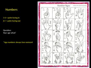 ASL Numbers and Colors by Allison Sherer | Teachers Pay Teachers