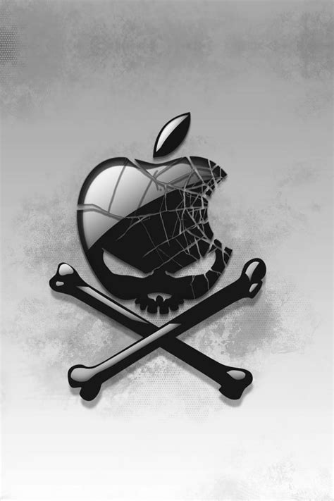 Skull Apple Logo iPhone 4s Wallpapers Free Download