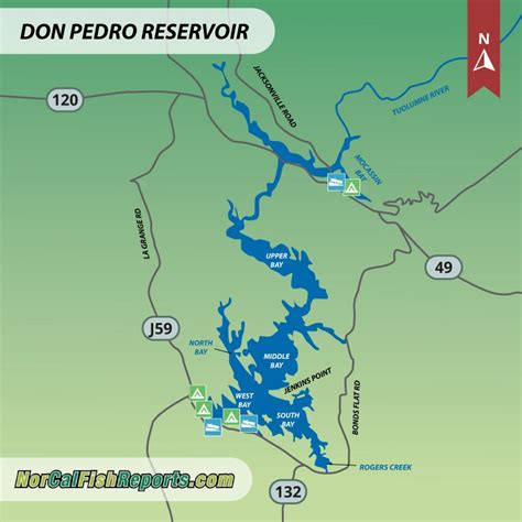 Don Pedro Reservoir - Fish Reports & Map