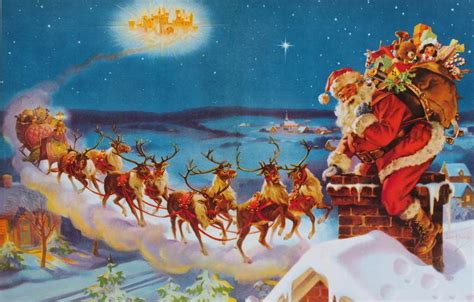 Vintage Santa Sleigh