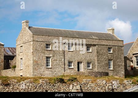 Accommodation on Lundy Island The Old light Stock Photo - Alamy