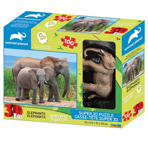 Animal Planet: Elephants – 100 Piece 3D Puzzle with Figure | Toys R Us ...