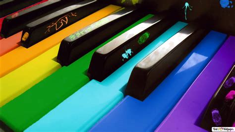 Colorful Piano Keys 2K wallpaper download