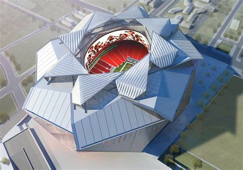 Atlanta Falcon's New Stadium Uses Kinetic Architecture To Create Retractable Rose Petal Roof ...