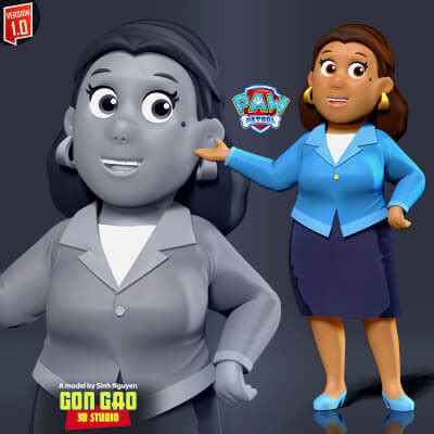 Mayor Goodway - Paw Patrol Fanart 3D Model by Sinh Nguyen