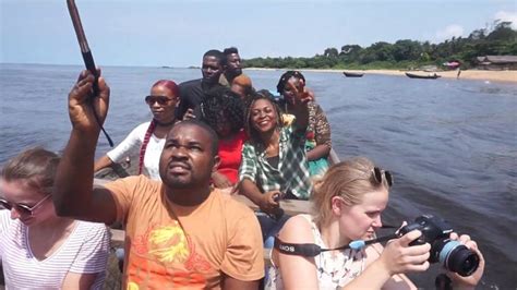 Kribi Beach excursion - Canoe ride at the Lobe Waterfalls Beach ...