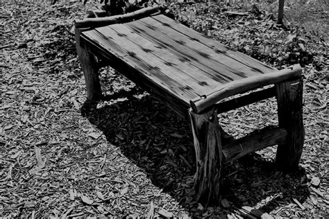 Bench In Black And White Free Stock Photo - Public Domain Pictures