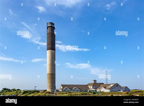 Oak Island Lighthouse in the Town of Caswell Beach near the mouth of ...