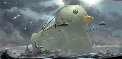 Concept Art Writing Prompt: The Navy's Big Rubber Duck