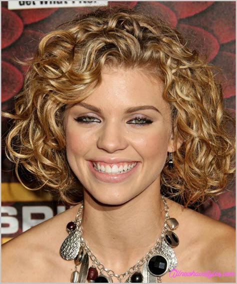 Medium curly haircut for round face - AllNewHairStyles.com