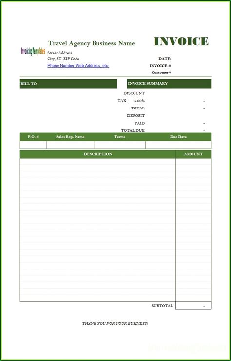 Free Microsoft Excel Invoice Templates - Template 2 : Resume Examples # ...