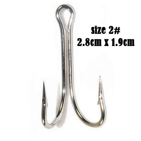 Double Hooks Fishing Hook 2.8cm*1.9cm Size 2# Lure Hook Fishhook ...