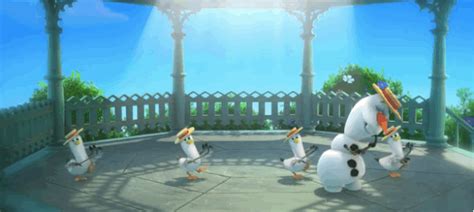 Olaf references Bert’s penguin dance from Mary Poppins when he performs “The Summer Song ...