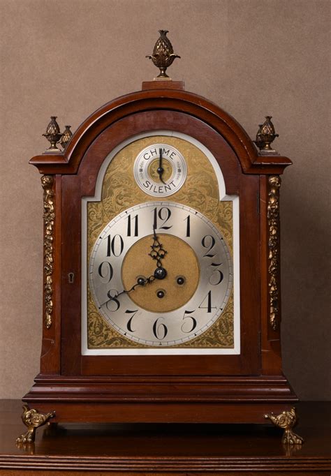 Impressive Edwardian Mahogany Westminster Chime Bracket Clock