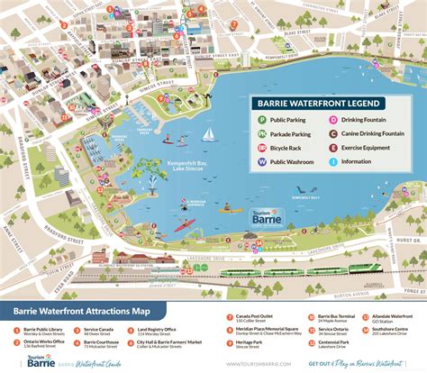 Barrie Tourist Attractions Map - Ontheworldmap.com