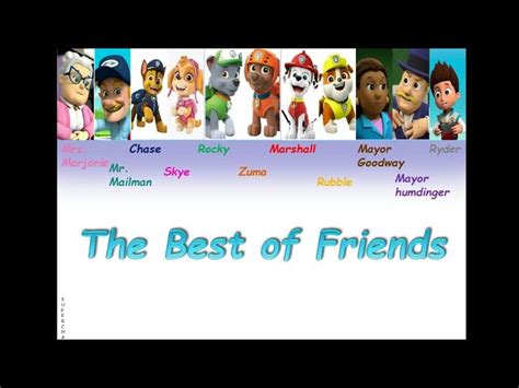 PAW Patrol Friendship song Color Coded Lyrics Chords - Chordify