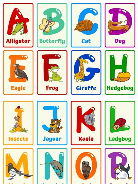 Alphabet Animals Flashcards | PDF