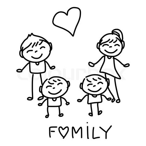 Happy Cartoon Family