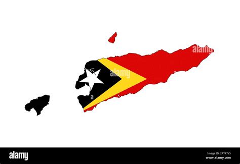 east timor flag map Stock Photo - Alamy