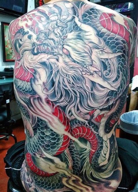 60 Dragon Back Tattoo Designs For Men - Breath Of Power